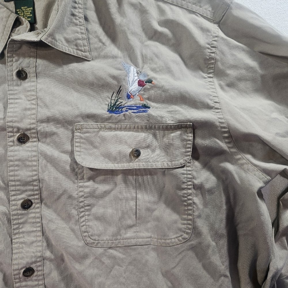 Cabela’s XL Tall Embroidered Duck Shirt Long Sleeve - Picture 2 of 9